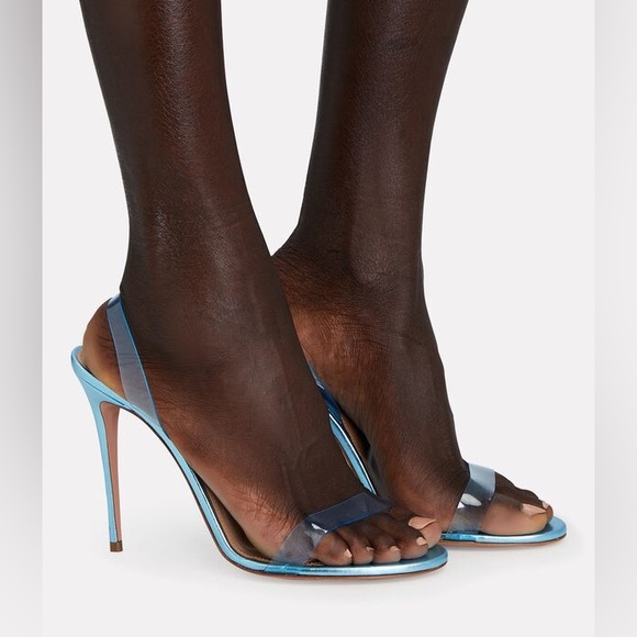 Aquazzura - So Nude PVC Slingback Sandals Ice - 37 (7) - New in Box - Picture 8 of 16